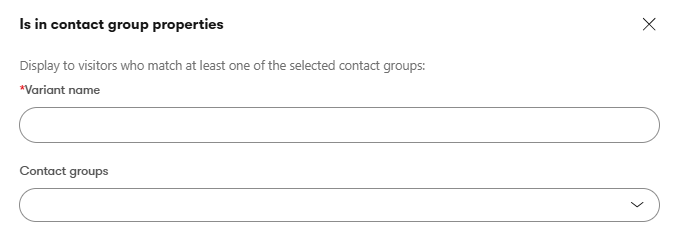 Configure personalisation conditions Kentico